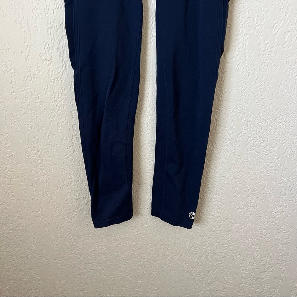 Tory Burch Sport Navy Blue Seamless High Waisted 7/8 leggings - Picture 3 of 7
